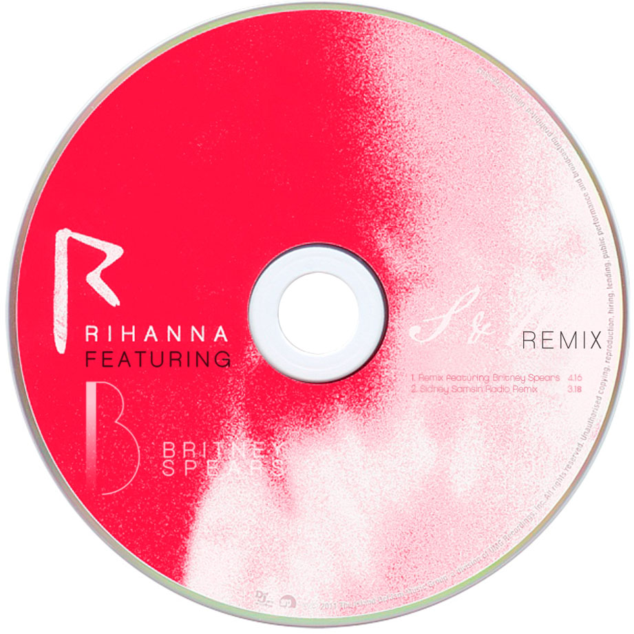 Cartula Cd de Rihanna - S&m (Featuring Britney Spears) (Remix) (Cd Single)