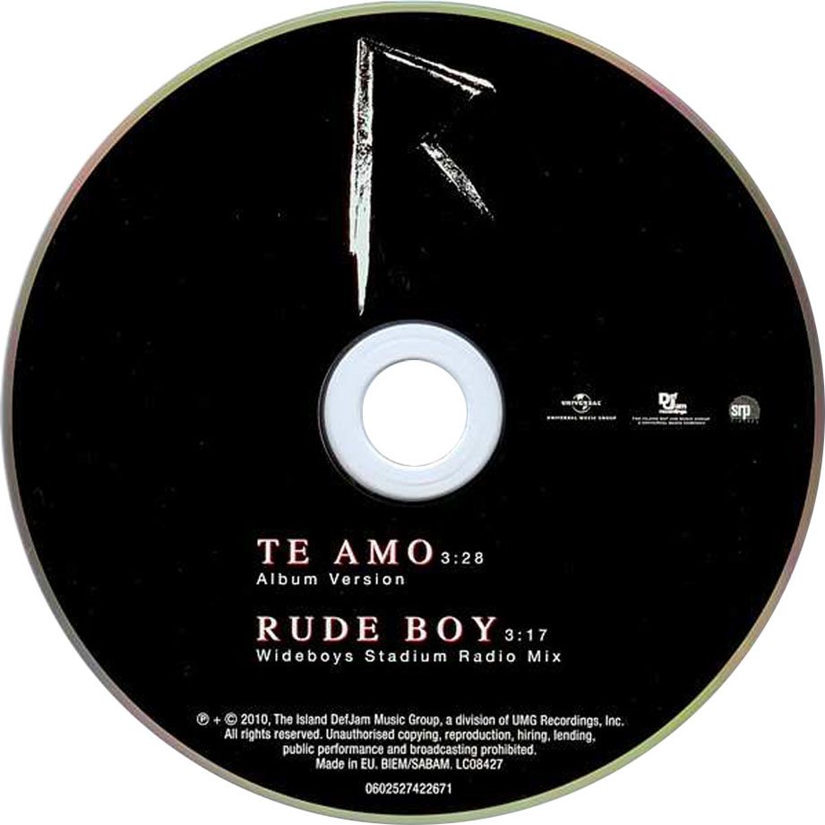 Cartula Cd de Rihanna - Te Amo (Cd Single)