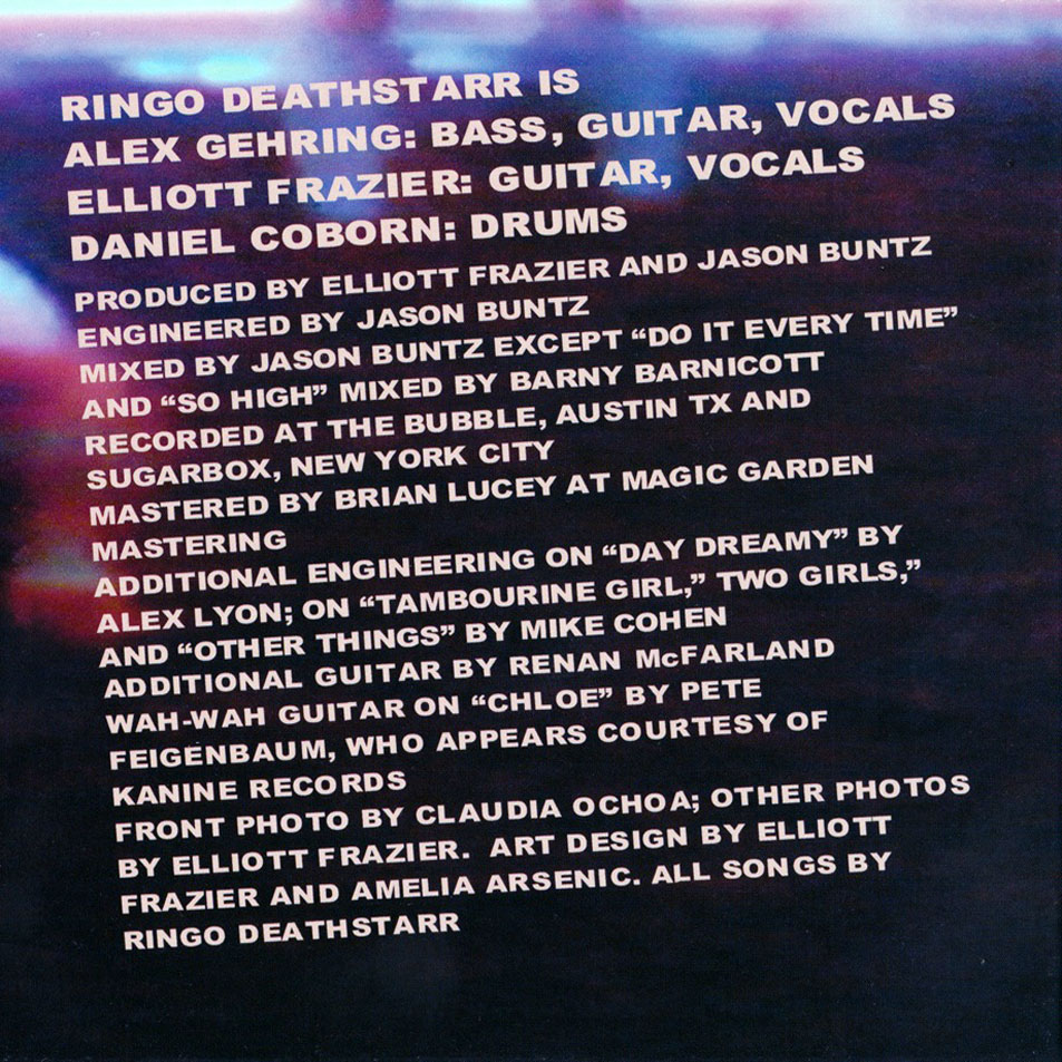 Cartula Interior Frontal de Ringo Deathstarr - Colour Trip