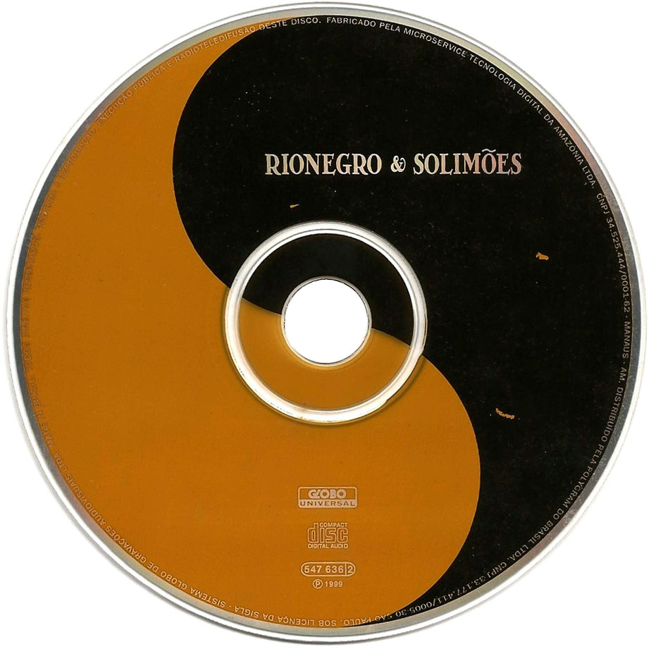 Cartula Cd de Rionegro & Solimoes - De Sao Paulo A Belem