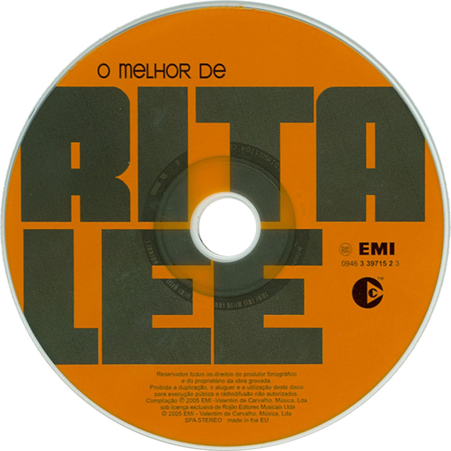 Cartula Cd de Rita Lee - O Melhor De Rita Lee