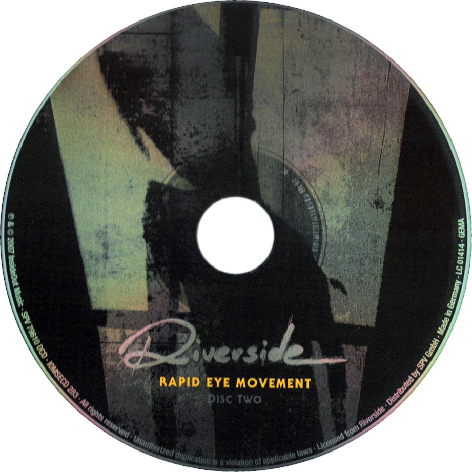 Cartula Cd2 de Riverside - Rapid Eye Movement