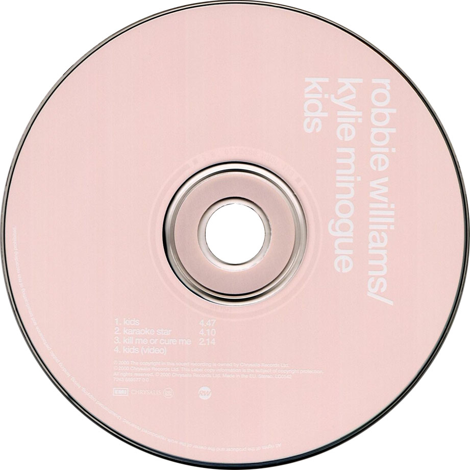 Cartula Cd de Robbie Williams - Kids (Featuring Kylie Minogue) (Cd Single)