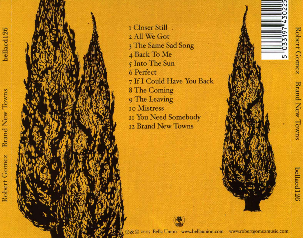 Cartula Trasera de Robert Gomez - Brand New Towns