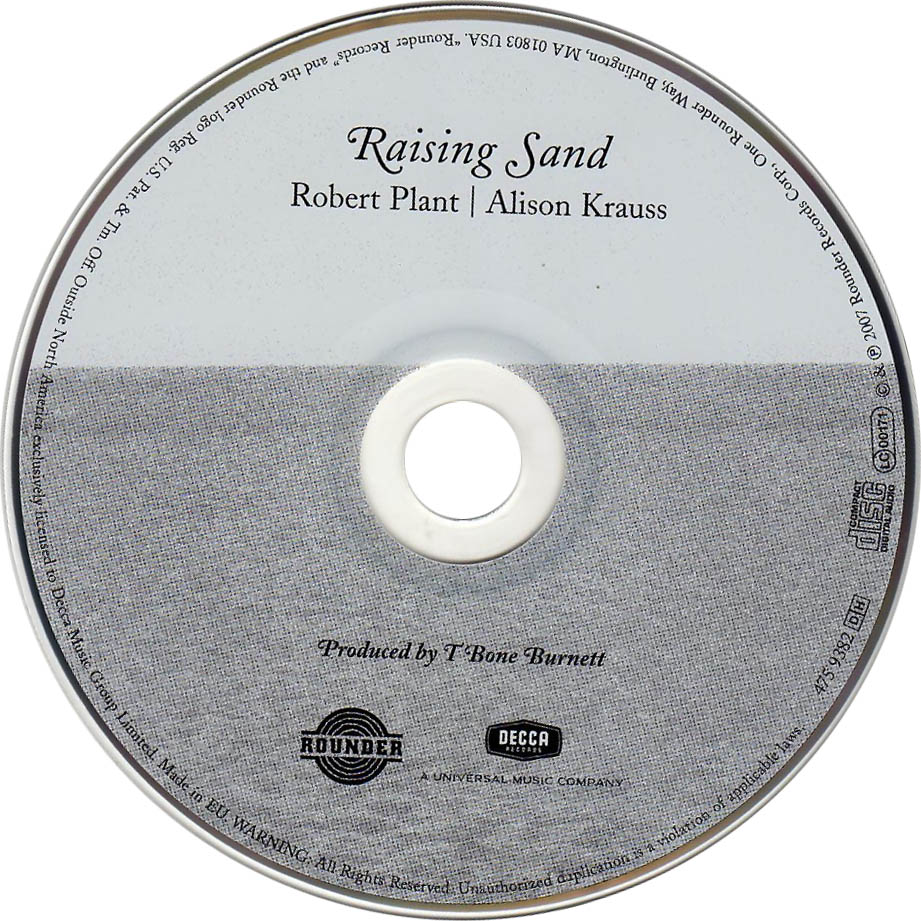 Cartula Cd de Robert Plant / Alison Krauss - Raising Sand