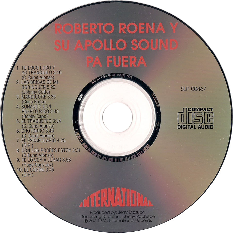 Cartula Cd de Roberto Roena Y Su Apollo Sound - Pa Fuera