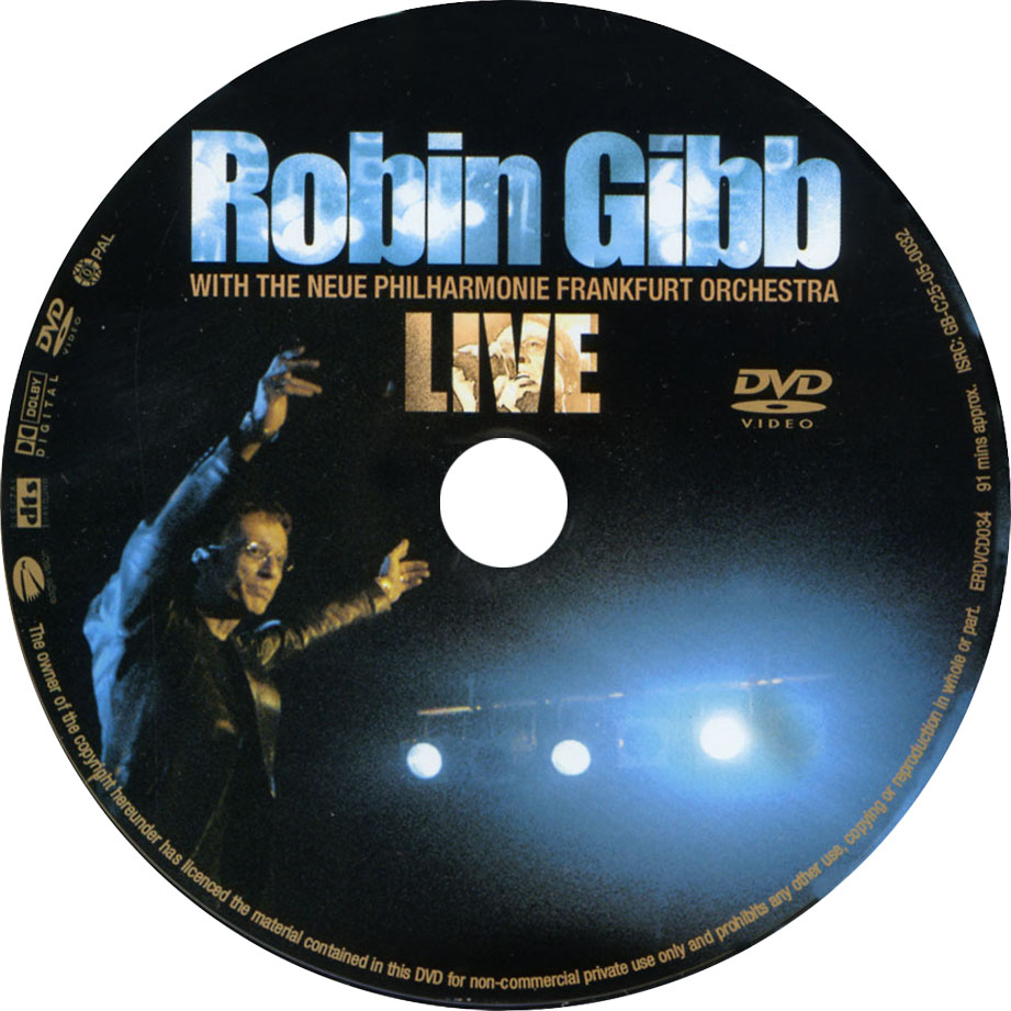 Cartula Dvd de Robin Gibb - Robin Gibb With The Frankfurt Neue Philharmonic Orchestra: Live (Dvd)