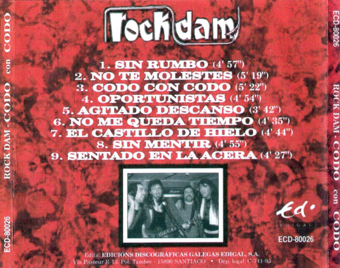 Cartula Trasera de Rock Dam - Codo Con Codo