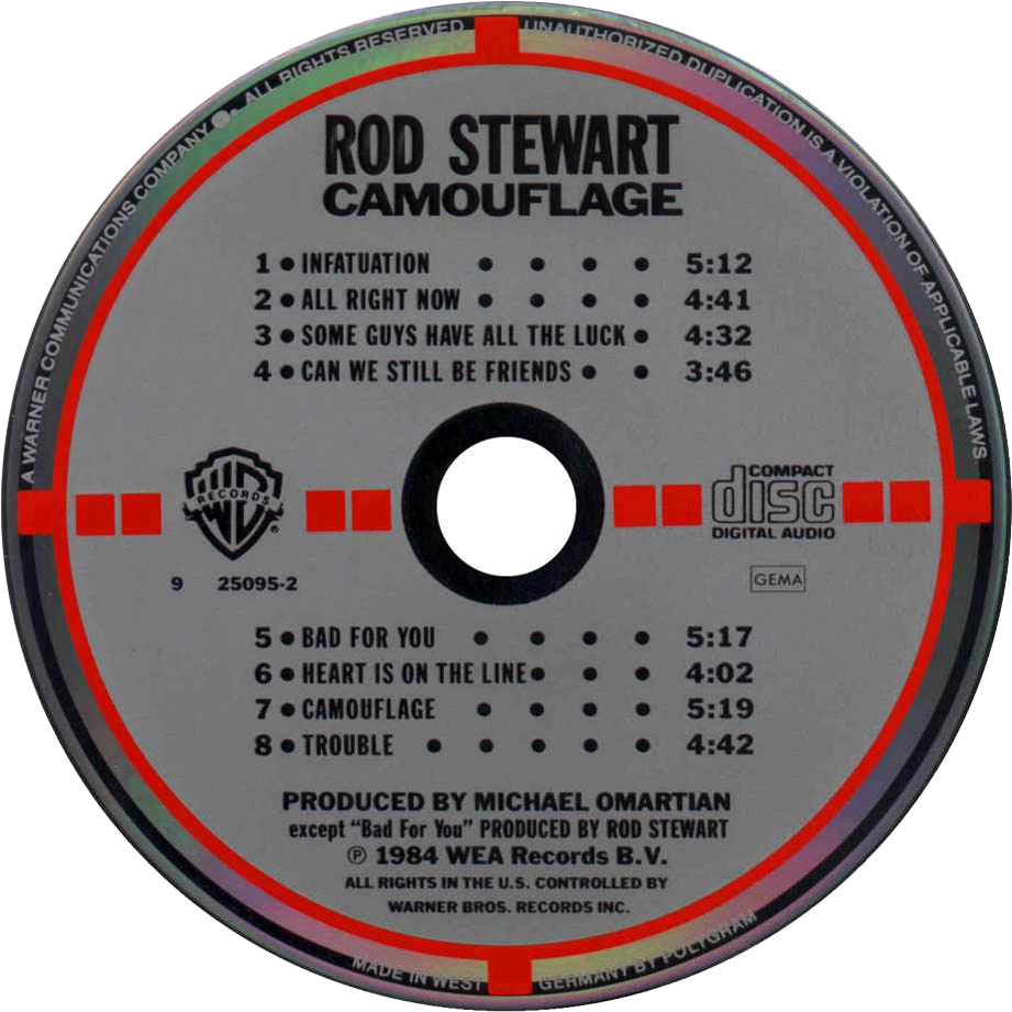 Cartula Cd de Rod Stewart - Camouflage