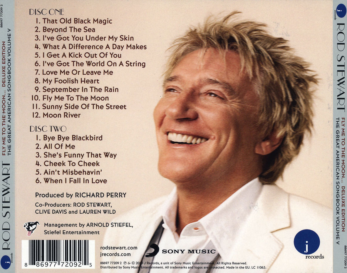 Cartula Trasera de Rod Stewart - Fly Me To The Moon (The Great American Songbook Volume V) (Deluxe)