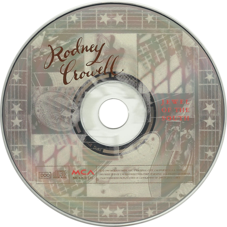 Cartula Cd de Rodney Crowell - Jewel Of The South
