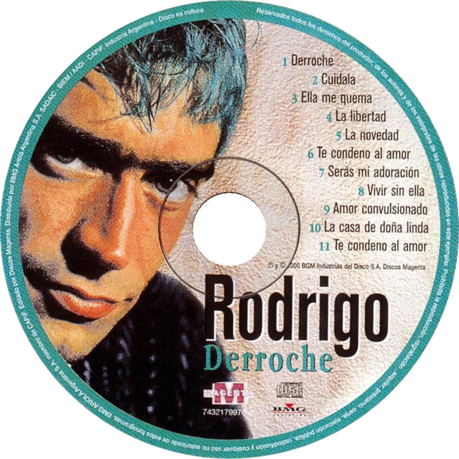 Cartula Cd de Rodrigo - Derroche
