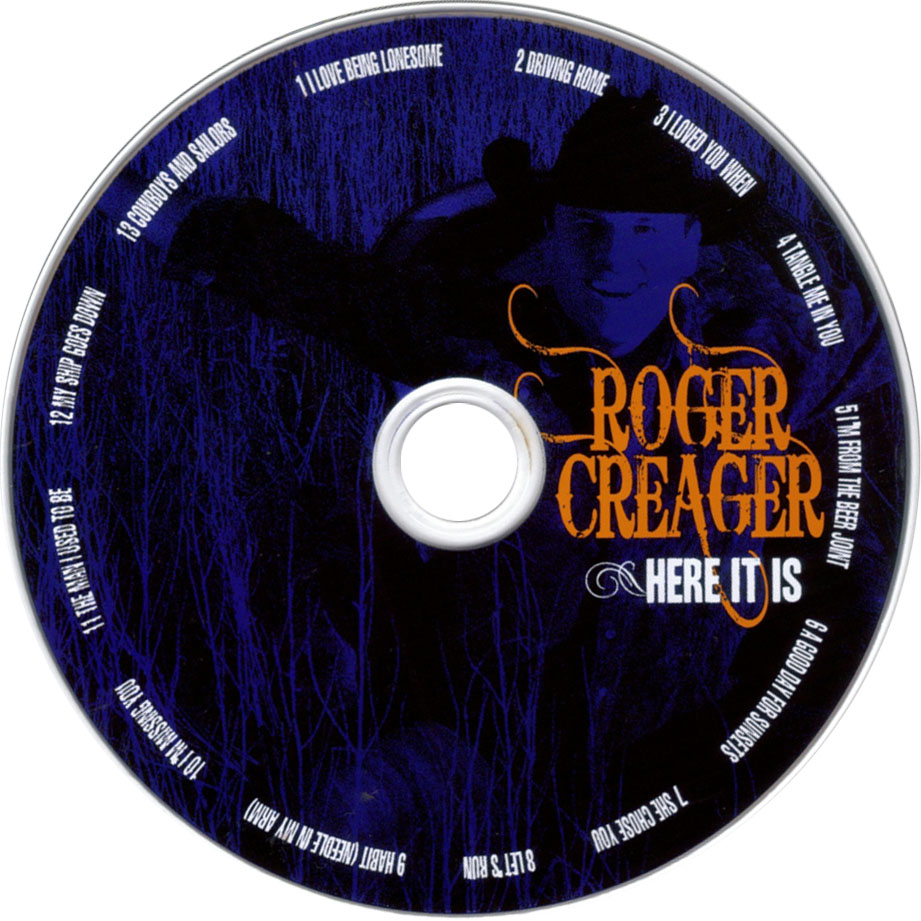 Cartula Cd de Roger Creager - Here It Is