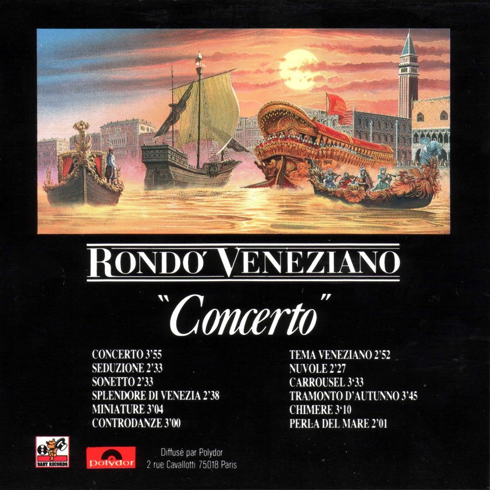 Cartula Interior Frontal de Rondo Veneziano - Concerto