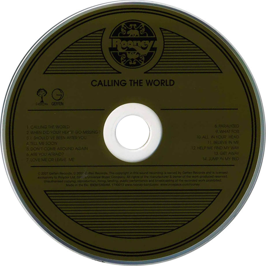 Cartula Cd de Rooney - Calling The World