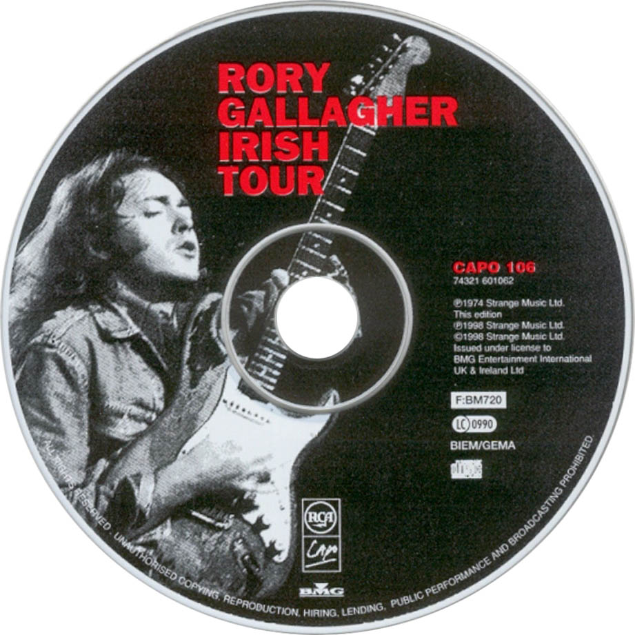 Cartula Cd de Rory Gallagher - Irish Tour