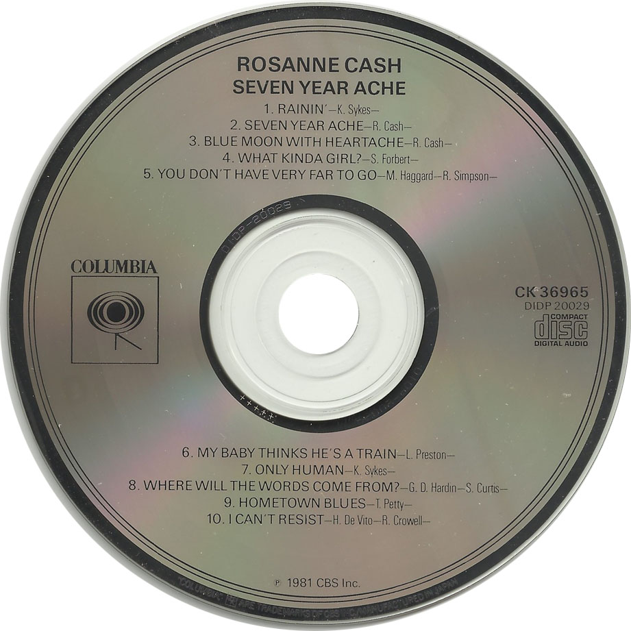 Cartula Cd de Rosanne Cash - Seven Year Ache