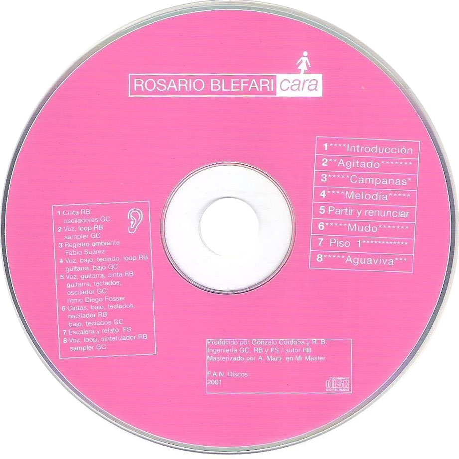 Cartula Cd de Rosario Blefari - Cara