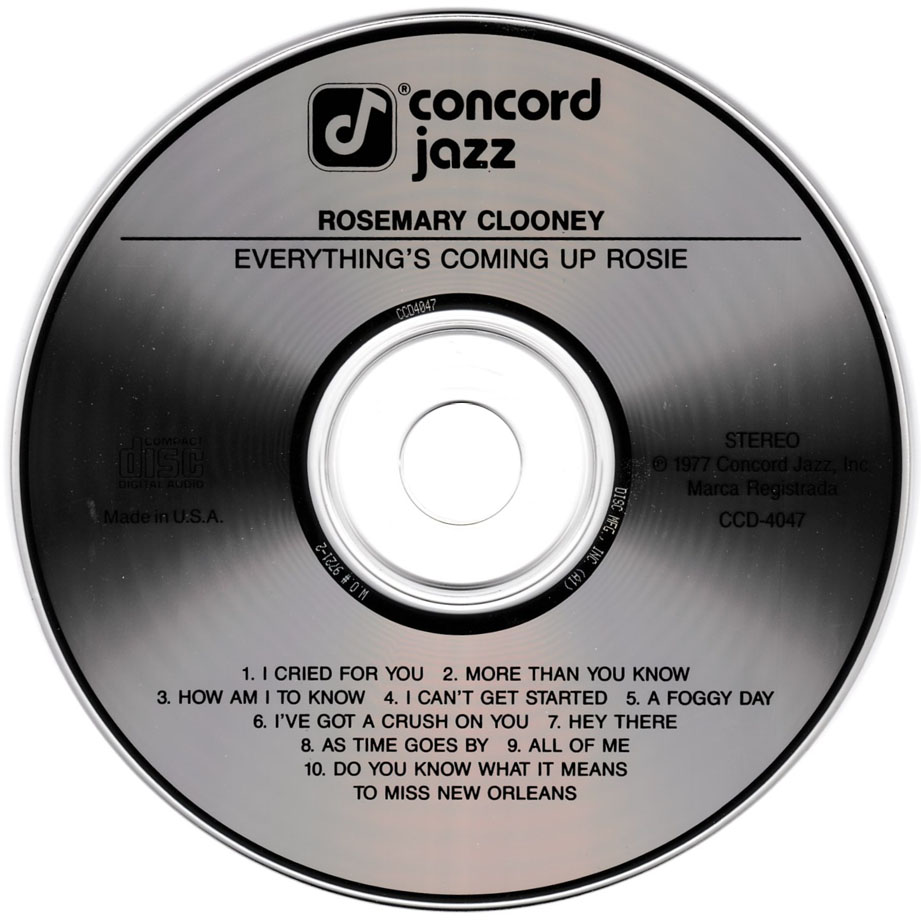 Cartula Cd de Rosemary Clooney - Everything's Coming Up Rosie