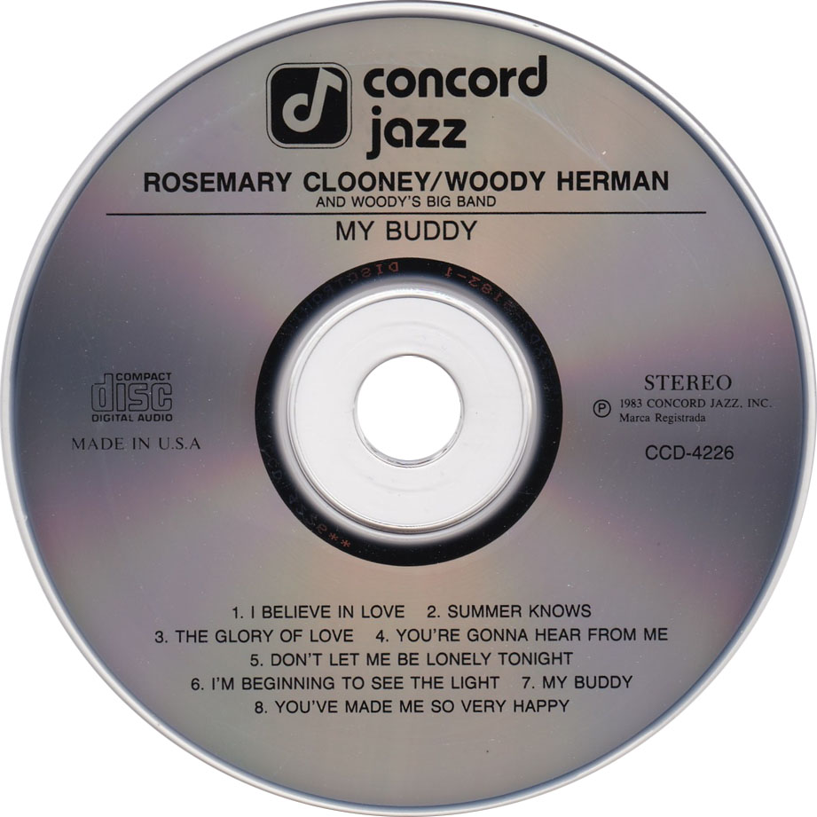 Car tula Cd de Rosemary Clooney - My Buddy - Portada