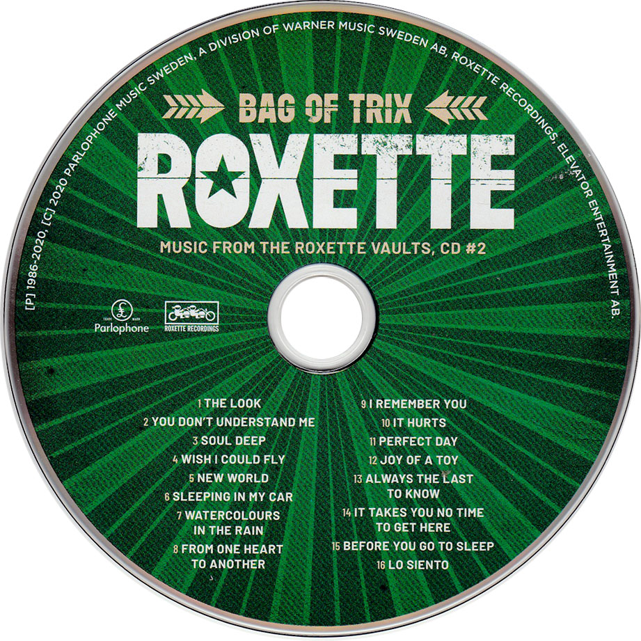 Cartula Cd2 de Roxette - Bag Of Trix: Music From The Roxette Vaults