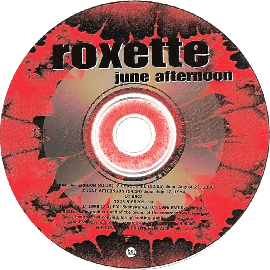 Cartula Cd de Roxette - June Afternoon (Cd Single)