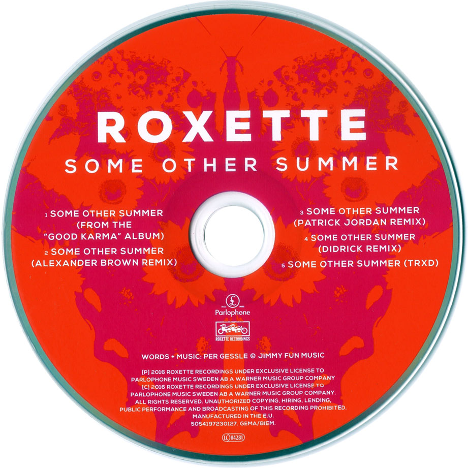 Cartula Cd de Roxette - Some Other Summer (Cd Single)
