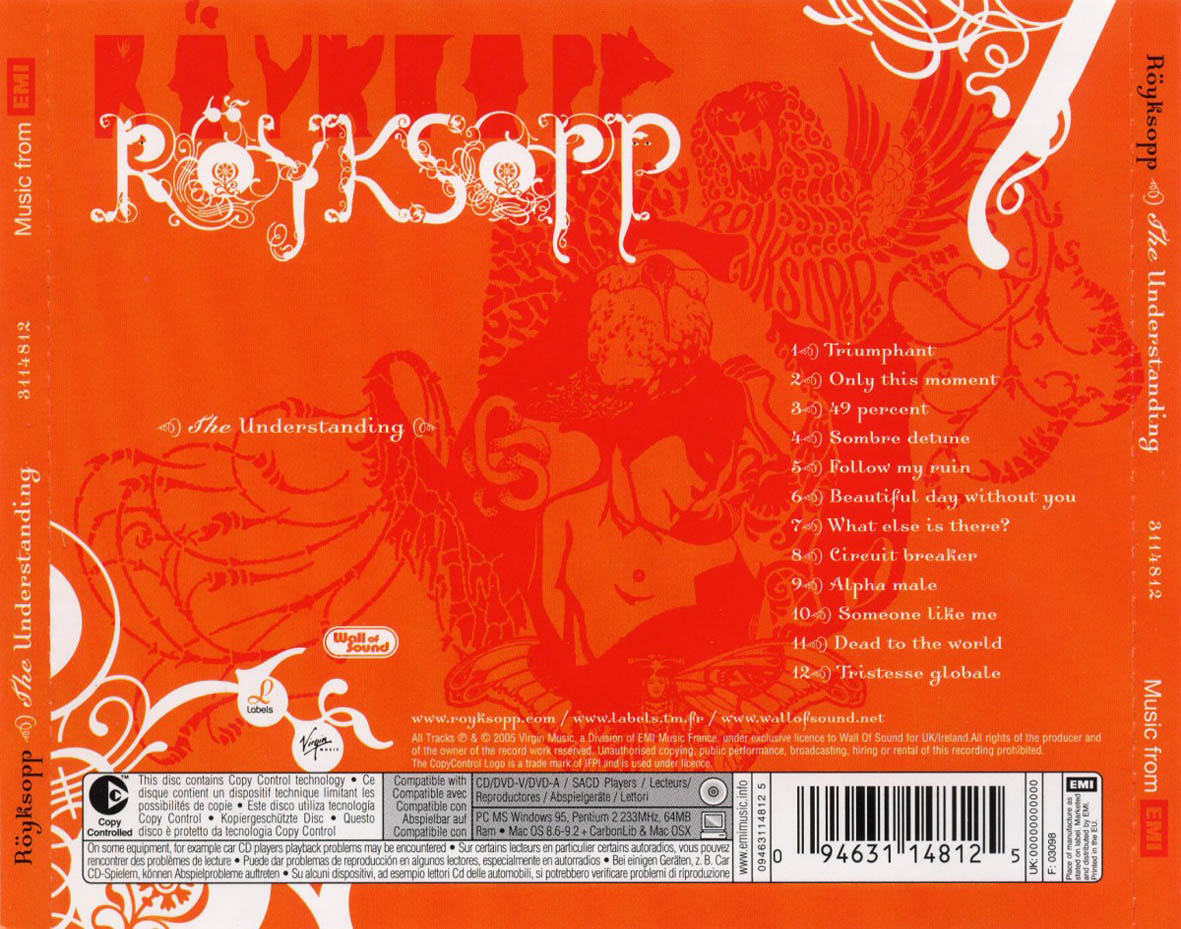 Cartula Trasera de Royksopp - The Understanding