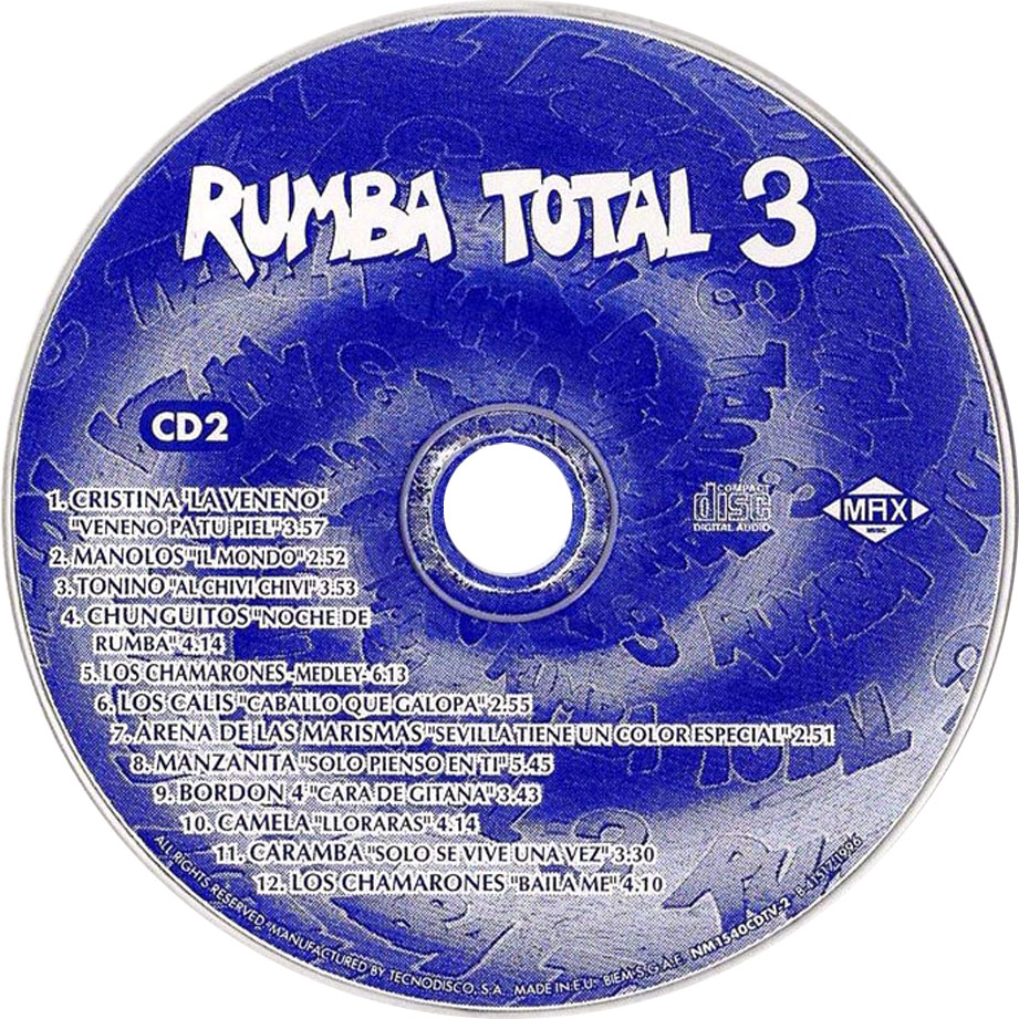Cartula Cd2 de Rumba Total 3