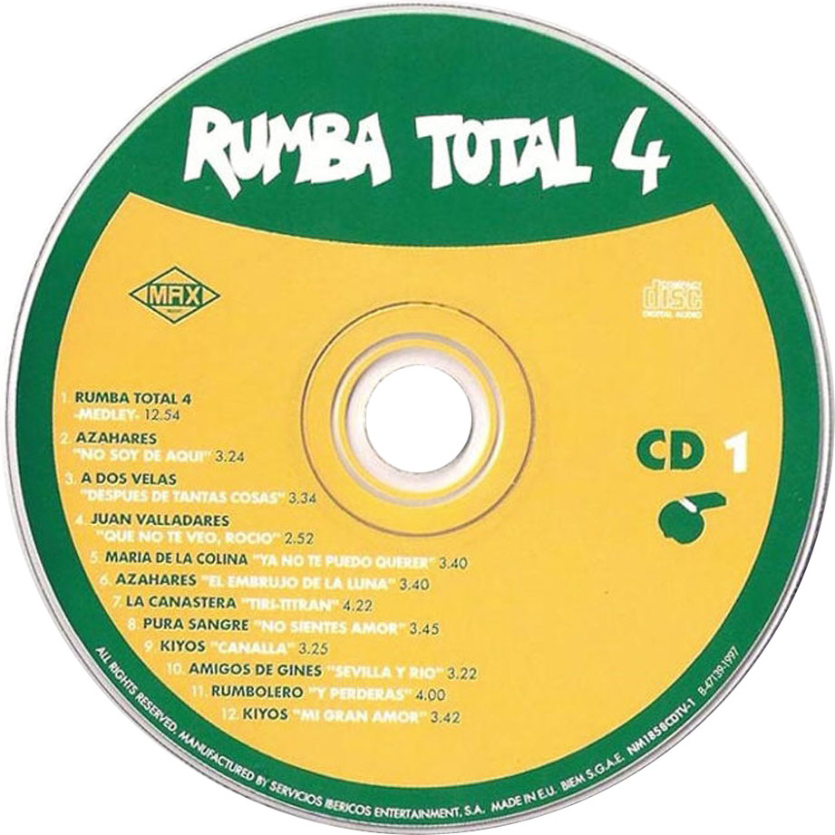 Cartula Cd1 de Rumba Total 4