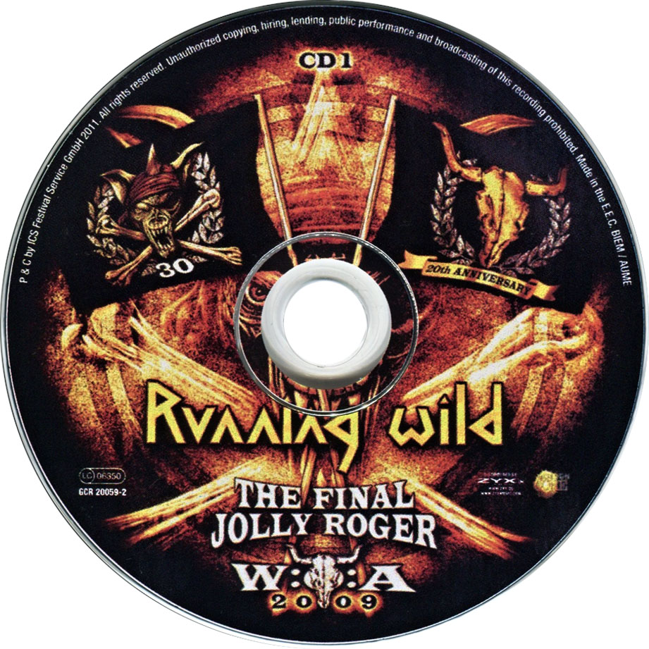 Cartula Cd1 de Running Wild - The Final Jolly Roger