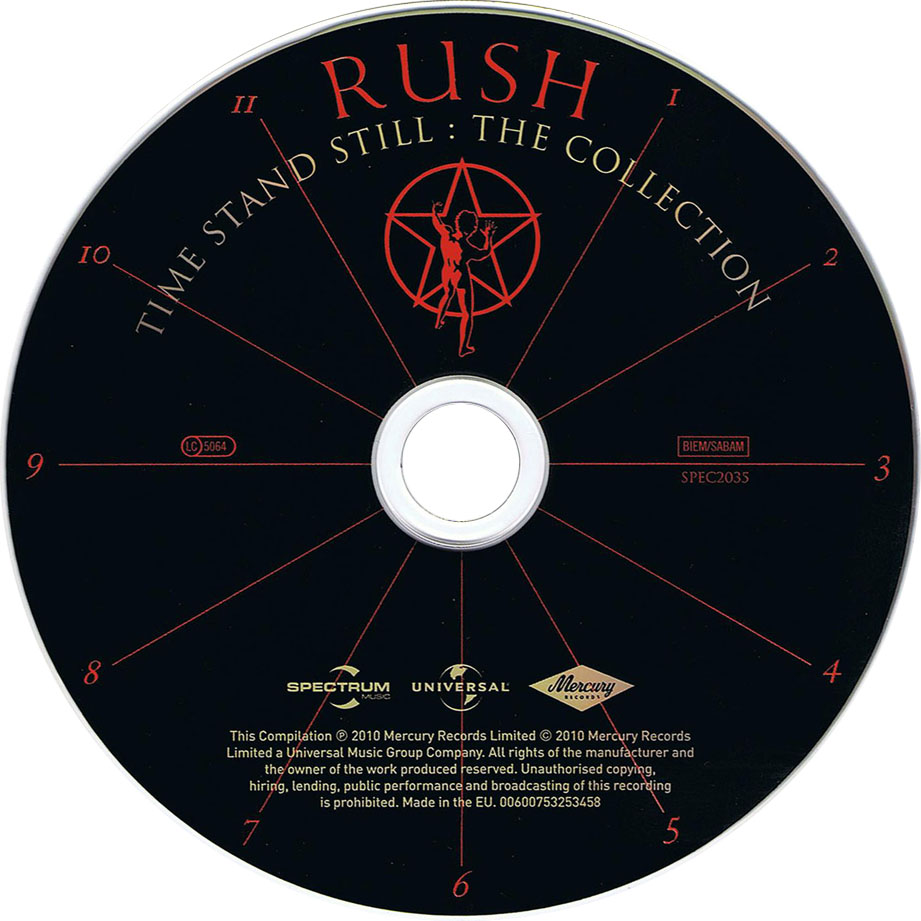 Cartula Cd de Rush - Time Stand Still: The Collection
