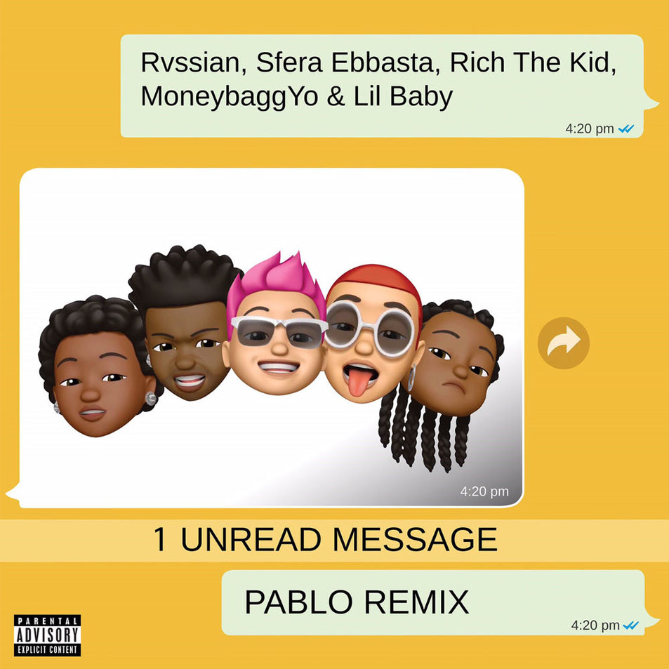 Cartula Frontal de Rvssian - Pablo (Featuring Sfera Ebbasta, Rich The Kid, Moneybagg Yo & Lil Baby) (Remix) (Cd Single)