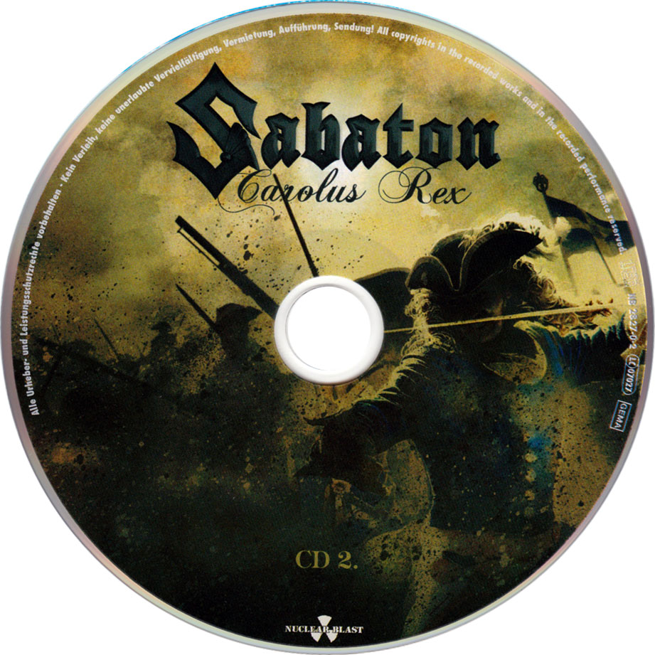 Cartula Cd2 de Sabaton - Carolus Rex (Deluxe Edition)