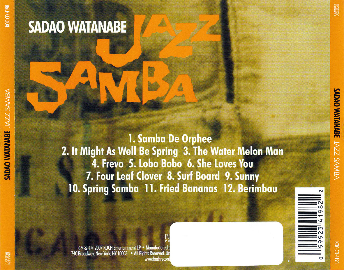 Cartula Trasera de Sadao Watanabe - Jazz Samba