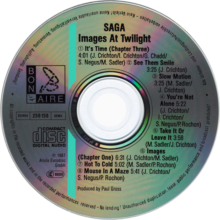 Cartula Cd de Saga - Images At Twilight