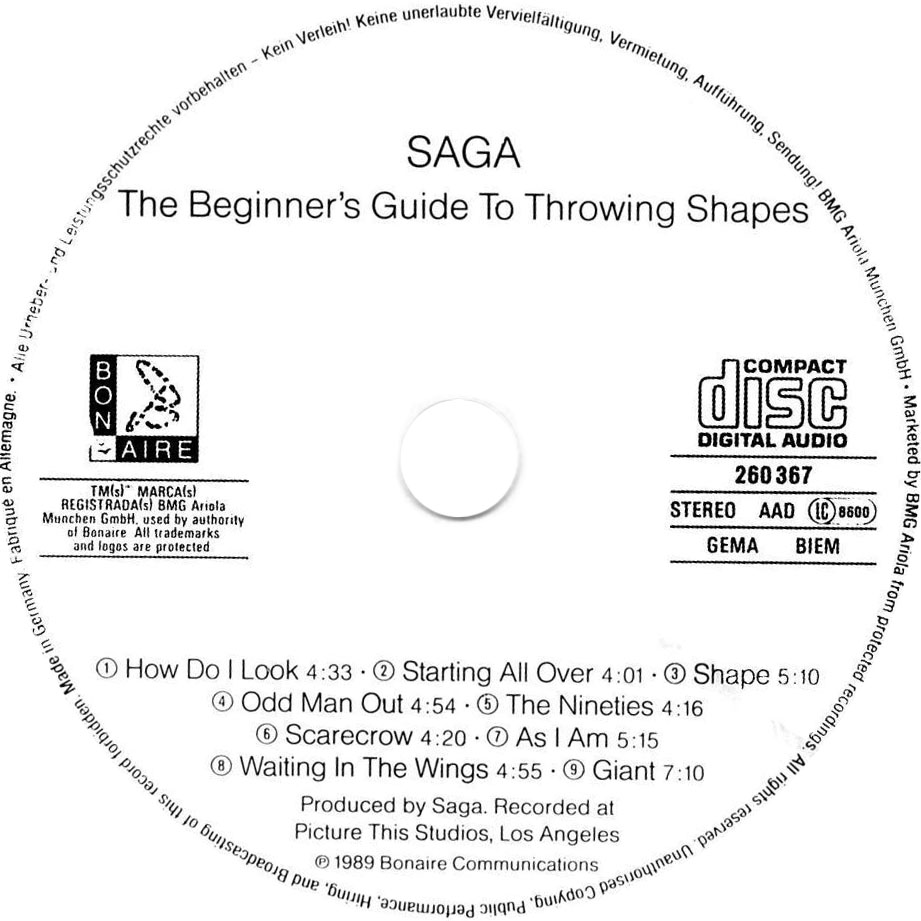 Cartula Cd de Saga - The Beginner's Guide To Throwing Shapes