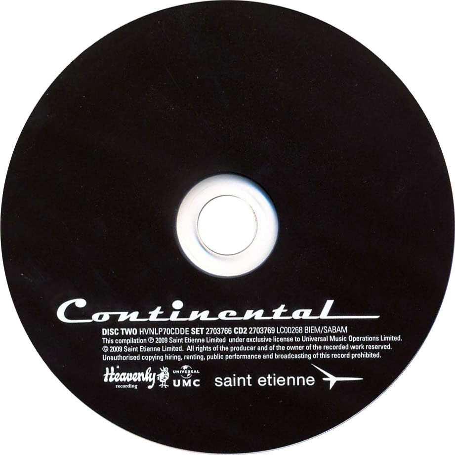 Cartula Cd2 de Saint Etienne - Continental (Deluxe Edition)