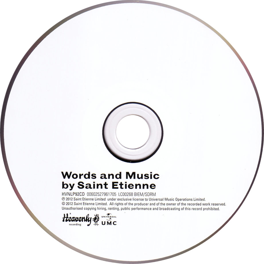 Cartula Cd de Saint Etienne - Words And Music By Saint Etienne