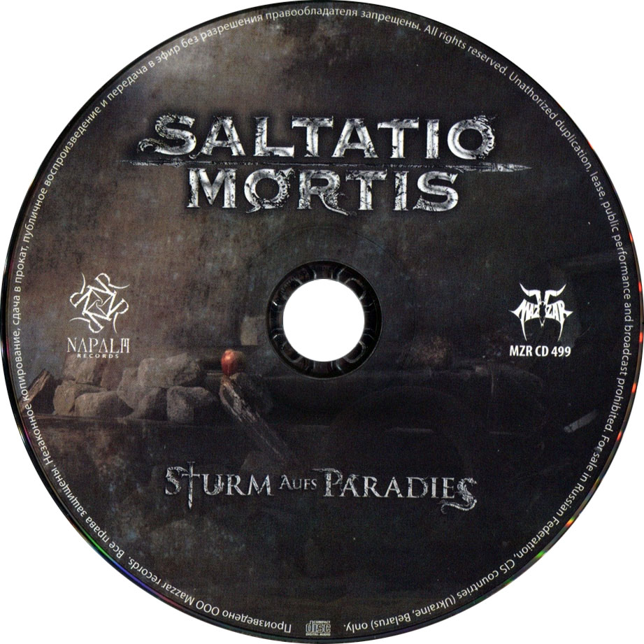 Cartula Cd de Saltatio Mortis - Sturm Aufs Paradies
