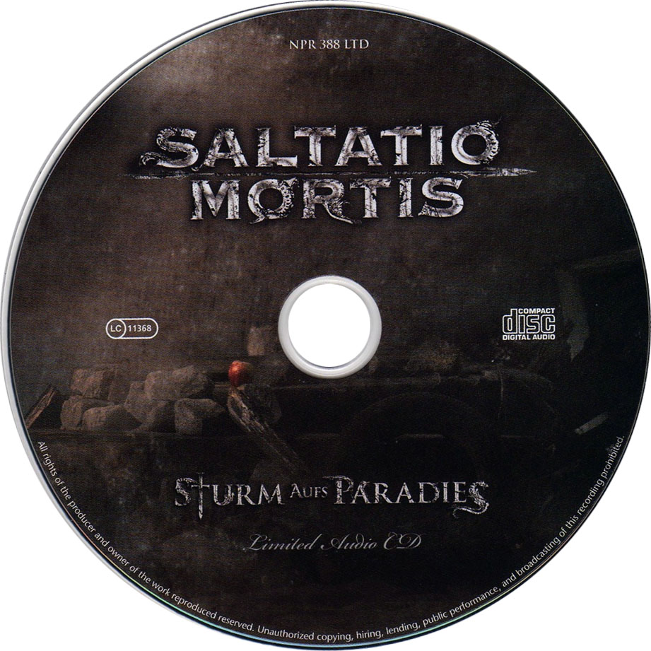 Cartula Cd1 de Saltatio Mortis - Sturm Aufs Paradies (Limited Edition)