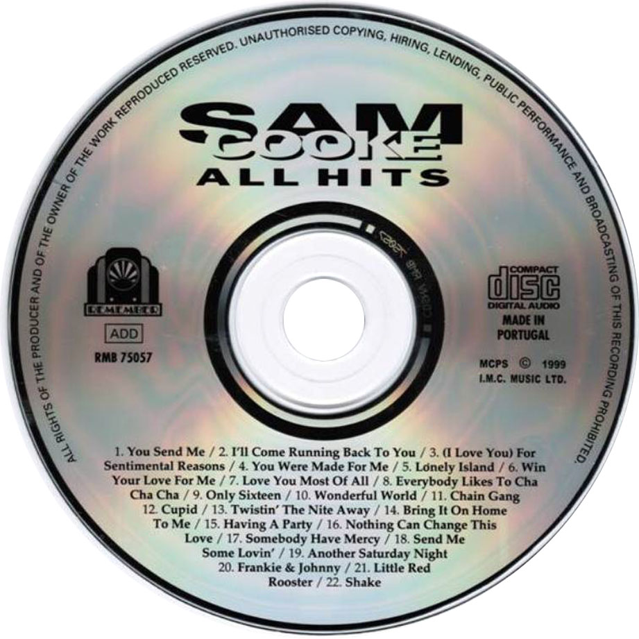 Cartula Cd de Sam Cooke - All Hits