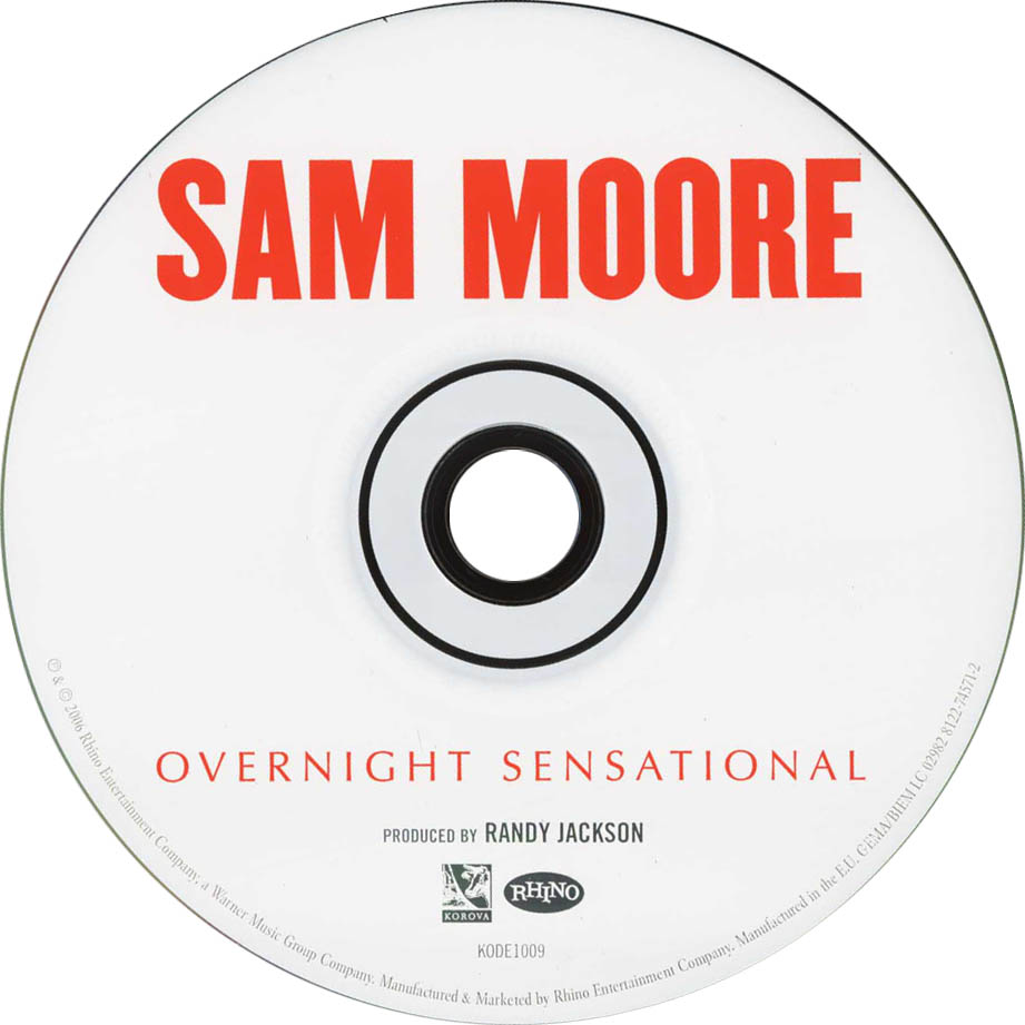 Cartula Cd de Sam Moore - Overnight Sensational