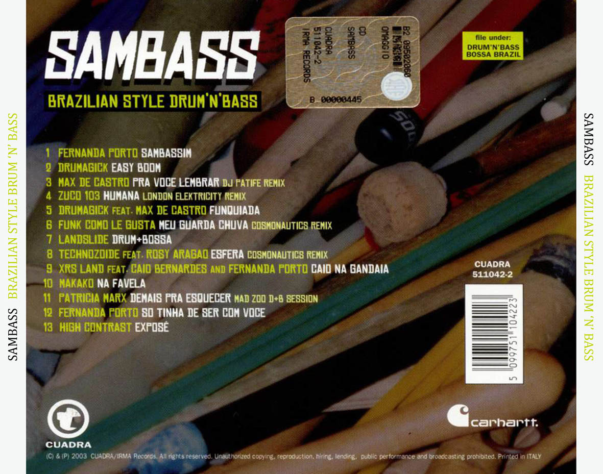 Cartula Trasera de Sambass: Brazilian Style Drum 'n' Bass
