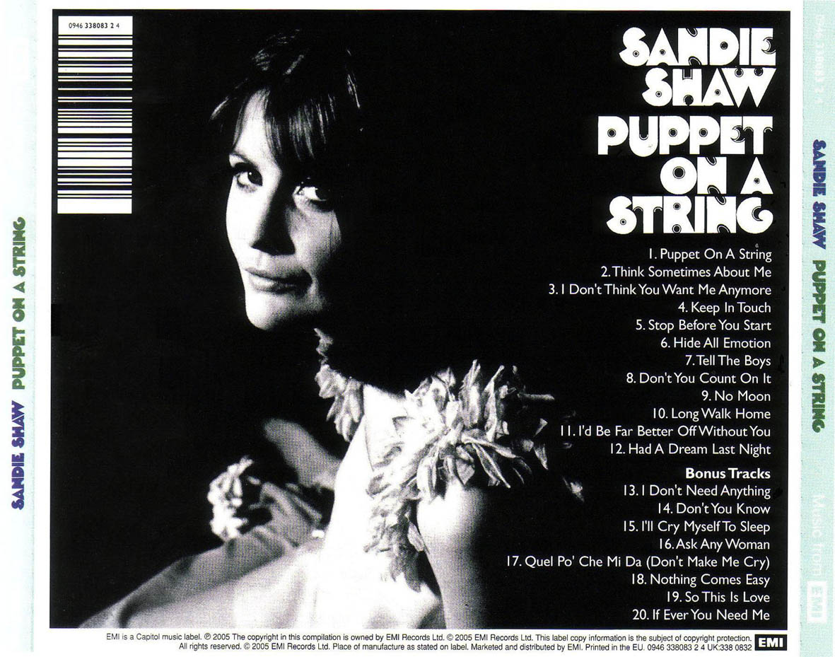 Cartula Trasera de Sandie Shaw - Puppet On A String