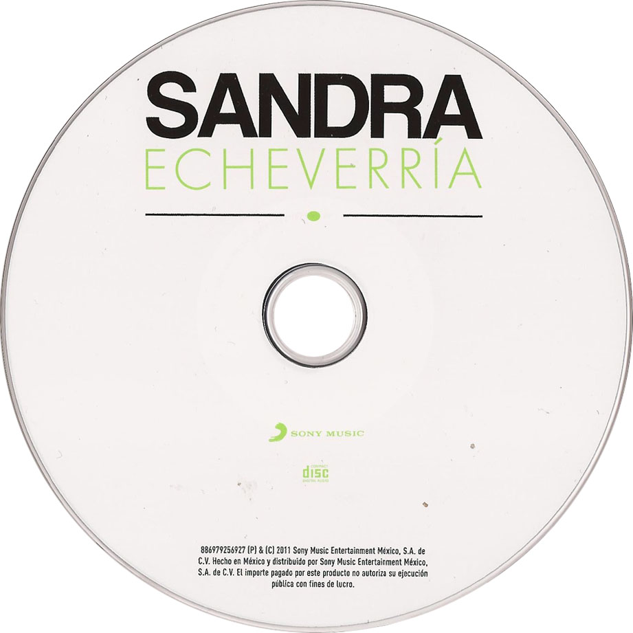 Cartula Cd de Sandra Echeverria - Sandra Echeverria