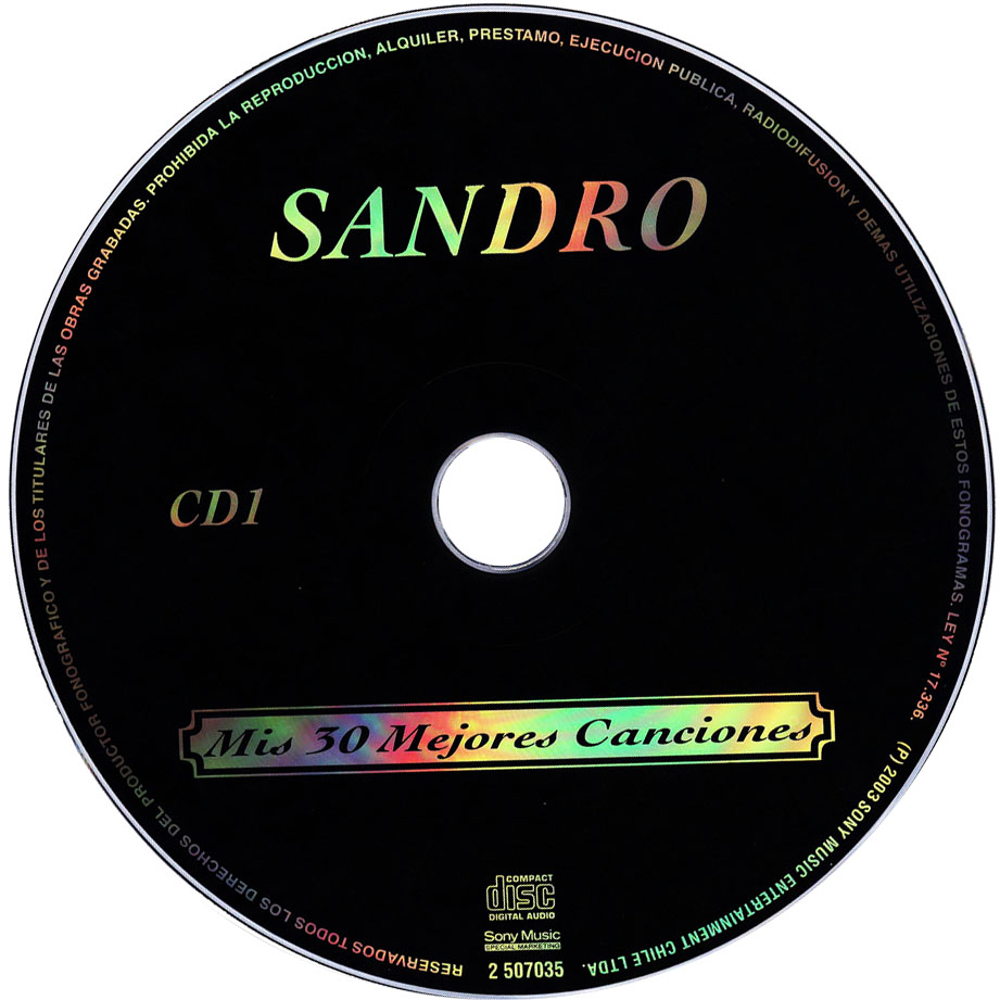 Cartula Cd1 de Sandro - Mis 30 Mejores Canciones
