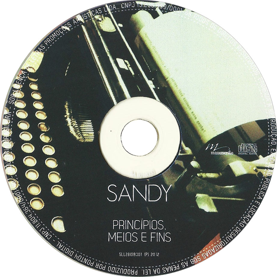 Cartula Cd de Sandy Leah - Principios, Meios E Fins (Ep)