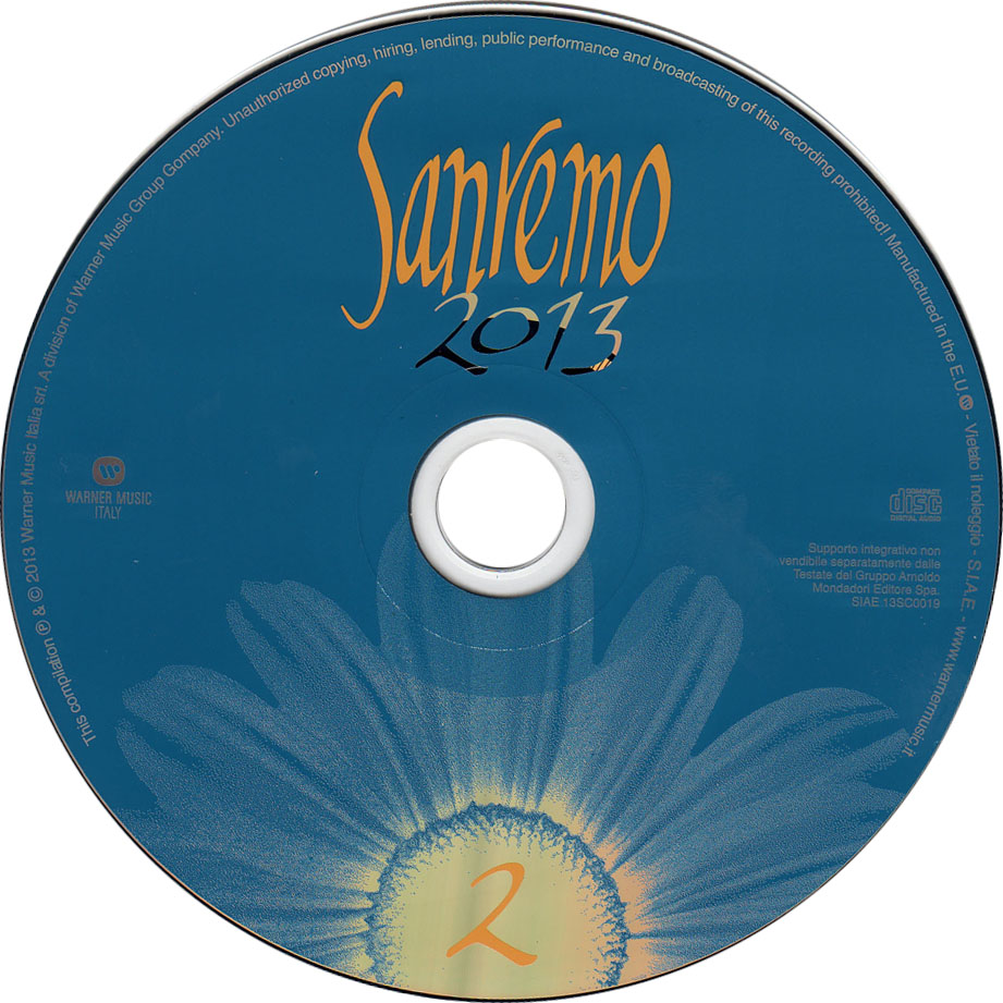 Cartula Cd2 de Sanremo 2013