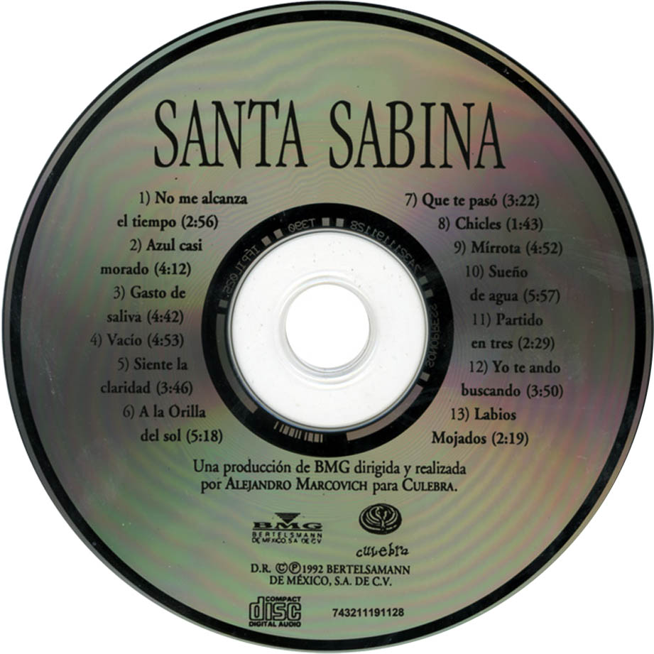Cartula Cd de Santa Sabina - Santa Sabina